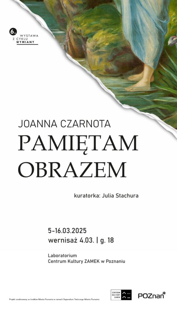Ulotka do wystawy Pamiętam obrazem Joanna Czarnota